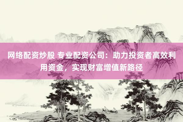 网络配资炒股 专业配资公司：助力投资者高效利用资金，实现财富增值新路径