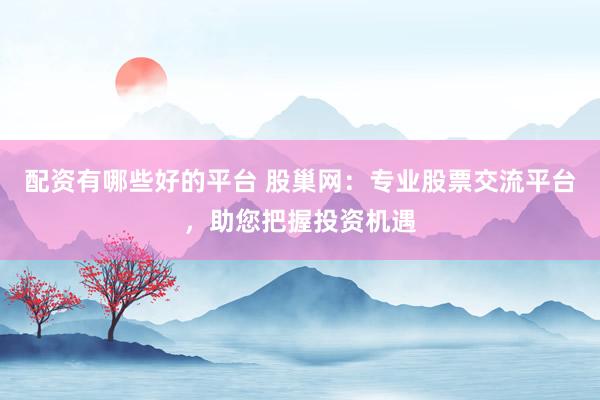 配资有哪些好的平台 股巢网：专业股票交流平台，助您把握投资机遇