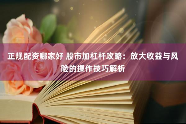 正规配资哪家好 股市加杠杆攻略：放大收益与风险的操作技巧解析