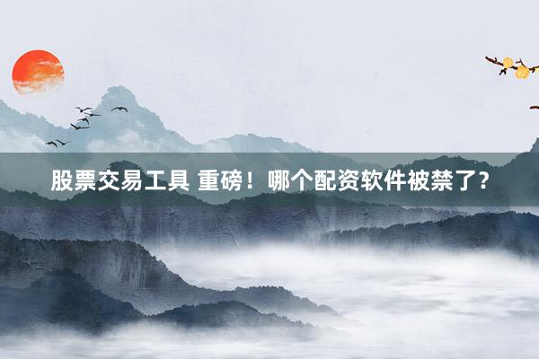 股票交易工具 重磅!哪个配资软件被禁了?
